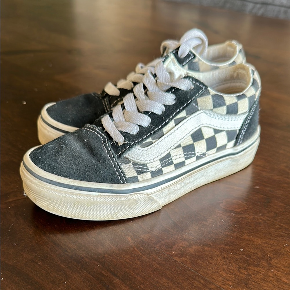 Vans Black and White Checkered Kids Sneakers